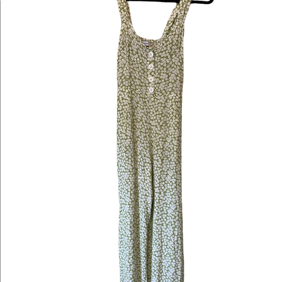 Faithful The Brand Lea  green and white jumpsuit - Picture 4 of 16